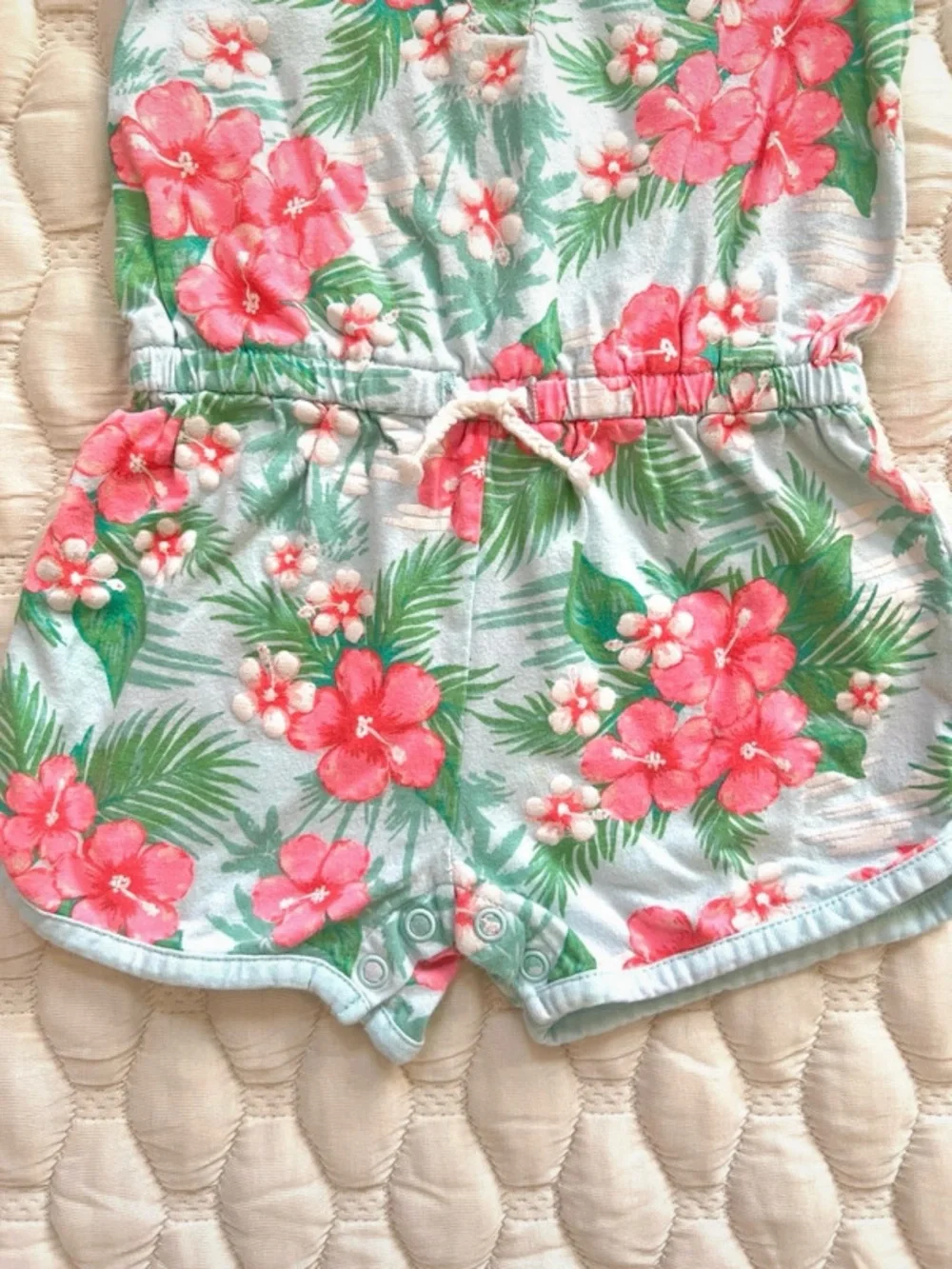🍄3/$15 Carter’s Tropical Floral Romper 18 Months Hibiscus Print